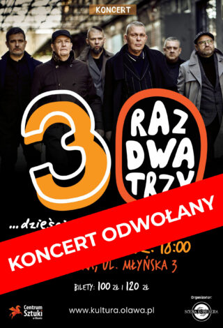 plakat odwołanie koncertu