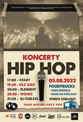 plakat koncertu hiphopowego