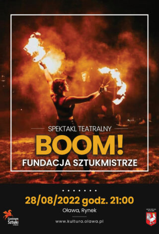 plakat spektakl teatralny - boom