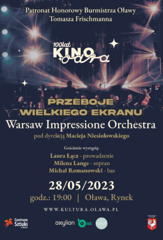 plakat 100lecie kino odra, Warsaw Impressione orchestra